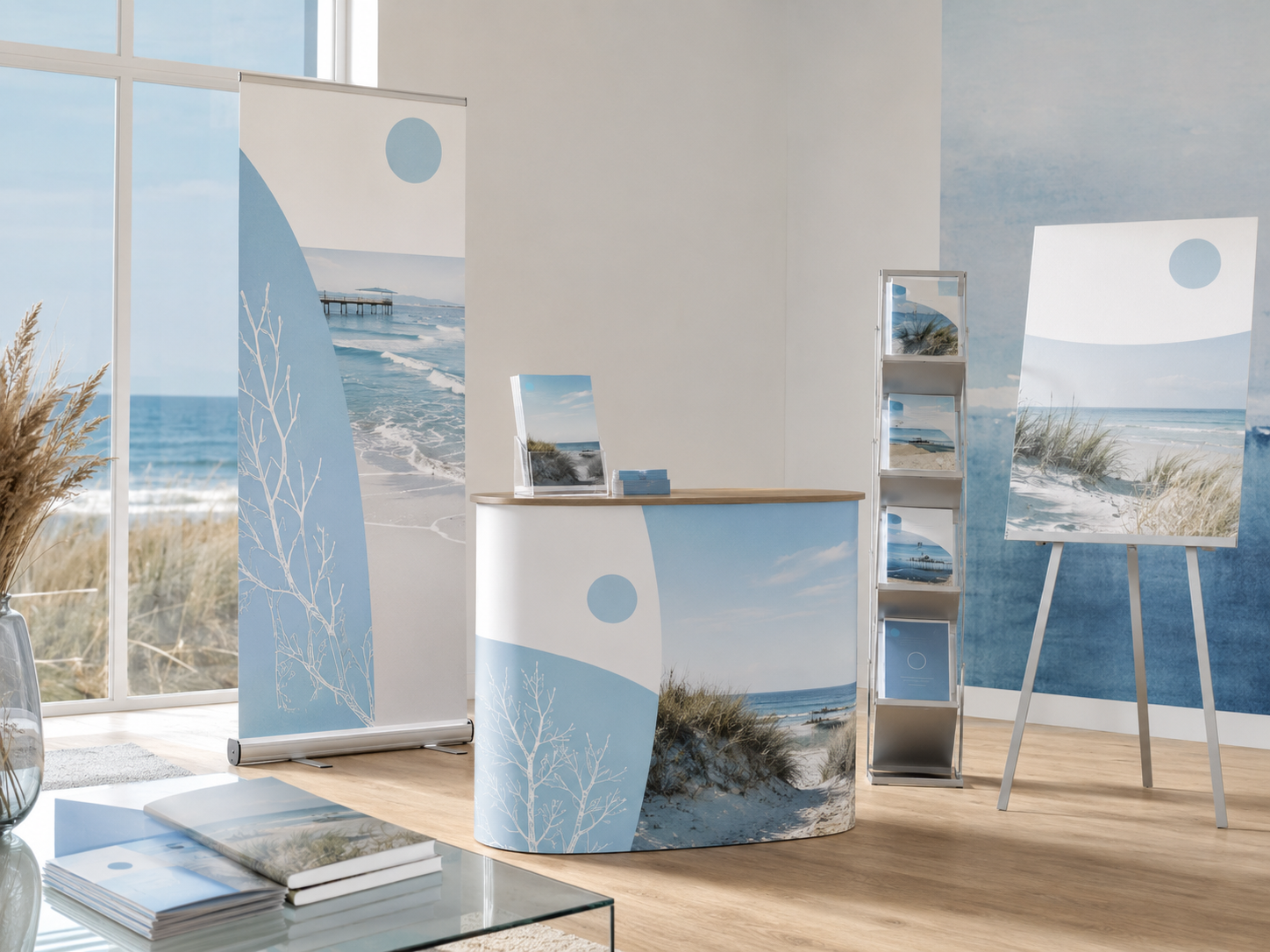 Supports événementiels roll-up bâches affiches et signalétique temporaire